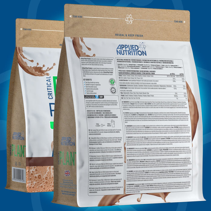 Applied Nutrition Critical Plant Protein Chocolate 450g: Plant-Powered Fitness - Plant Protein at MySupplementShop by Applied Nutrition