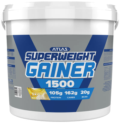 Atlas Superweight Gainer 1500 - Banana 5kg - Weight Gainers & Carbs at MySupplementShop by Atlas