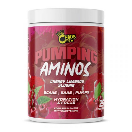 Chaos Crew Pumping Aminos 2.0 325g Cherry Limeade Slushie - Sports Supplements at MySupplementShop by Chaos Crew