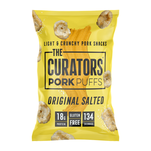 The Curators Pork Puffs 20x25g - Original Salted - Multipack at MySupplementShop by THE CURATORS