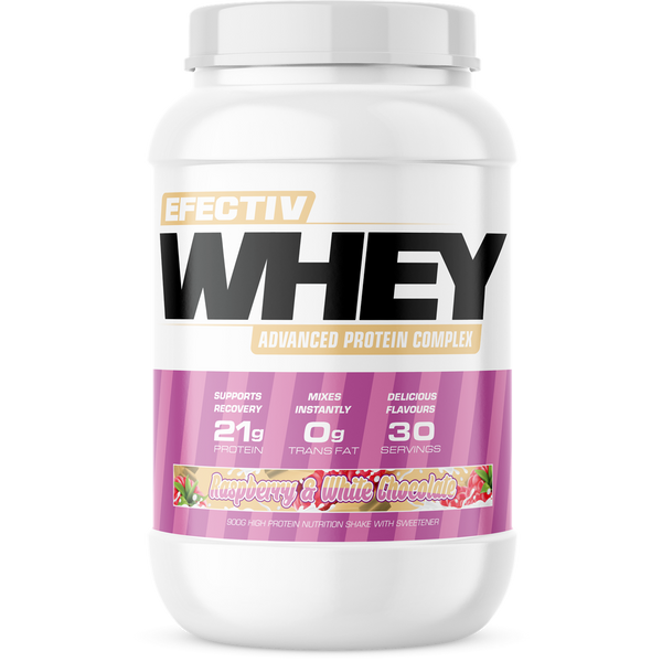 Efectiv Nutrition Whey Protein 900g Raspberry White Chocolate - Whey Proteins at MySupplementShop by Efectiv