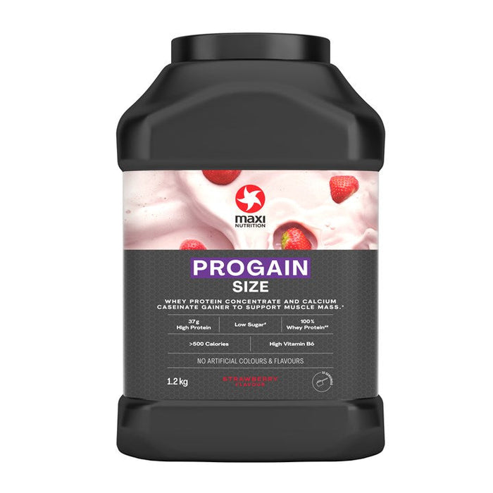 Maxi Nutrition Progain Protein Powder for Size and Mass 1200g - Strawberry - Whey Proteins at MySupplementShop by Maxi Nutrition