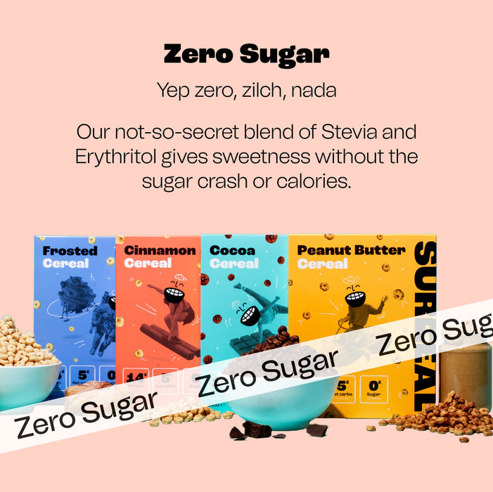 SURREAL High-Protein, Zero-Sugar Peanut Butter Cereal - Vegan & Gluten-Free - Cereal & Granola at MySupplementShop by SURREAL