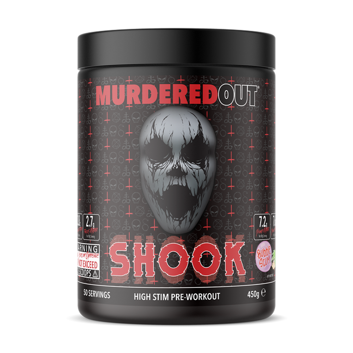 Murdered Out Shook High Stim Pre Workout 450g - Pre Workout at MySupplementShop by Murdered Out