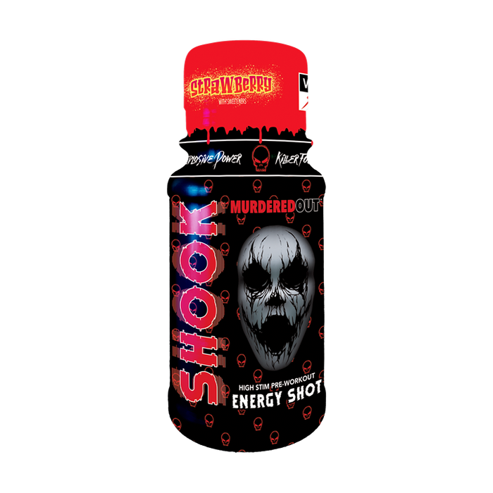 Murdered Out Shook Shot - Pre-Workout Shot 12x60ml - Strawberry - Pre Workout at MySupplementShop by Murdered Out