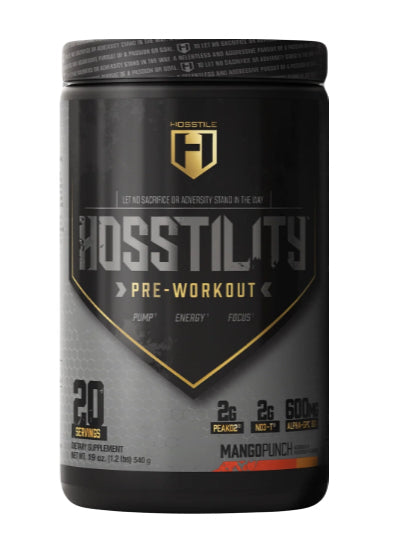 Hosstile Hostility STIM Pre Workout 20 Serv - Mango Punch - Sports Nutrition at MySupplementShop by Hosstile