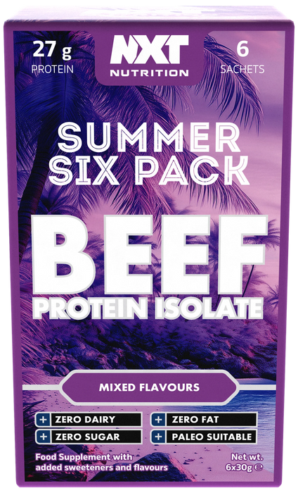 NXT Nutrition Beef Protein Isolate Sachets Summer Six Pack
