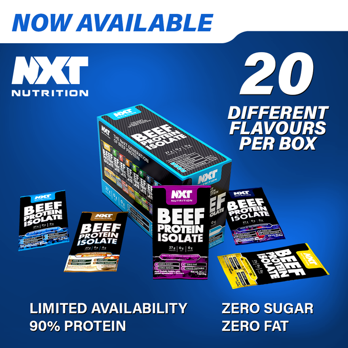 NXT Nutrition Beef Protein Isolate - 20 Sachets - Beef Protein Isolate at MySupplementShop by Nxt Nutrition