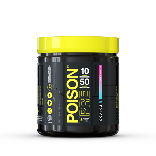 Poison Pre 375g Grape Bubblegum - Default Title - Sports Nutrition at MySupplementShop by POISON