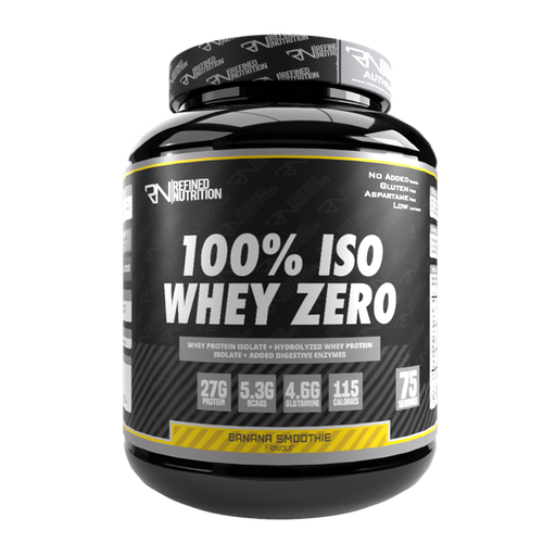 Refined Nutrition 100% Iso Whey Zero 2.27kg Banana Milkshake - Sports Supplements at MySupplementShop by Refind Nutrition