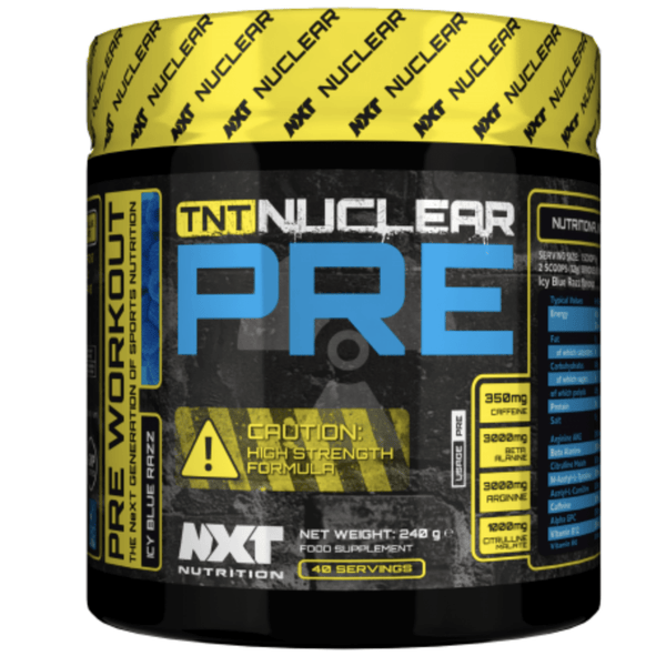 NXT Nutrition TNT Nuclear PRE-workout 40 servings - Icy Blue Razz - Pre-Workout at MySupplementShop by Nxt Nutrition