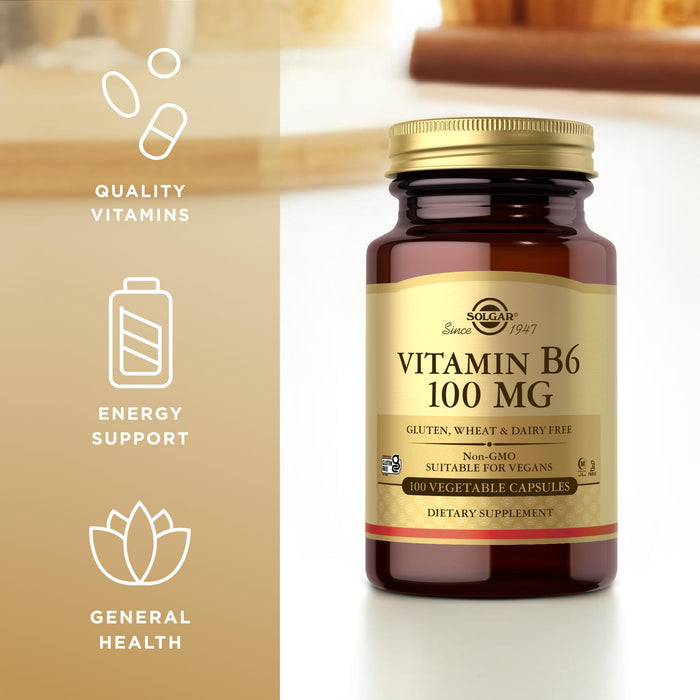 Solgar Vitamin B6 100 mg 100 Veg. Caps