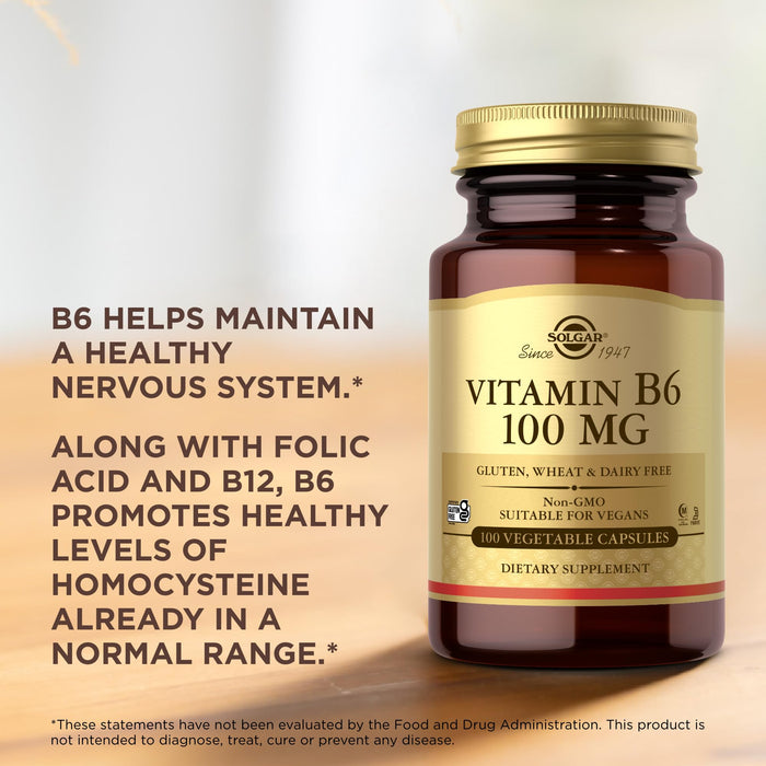 Solgar Vitamin B6 100 mg 100 Veg. Caps
