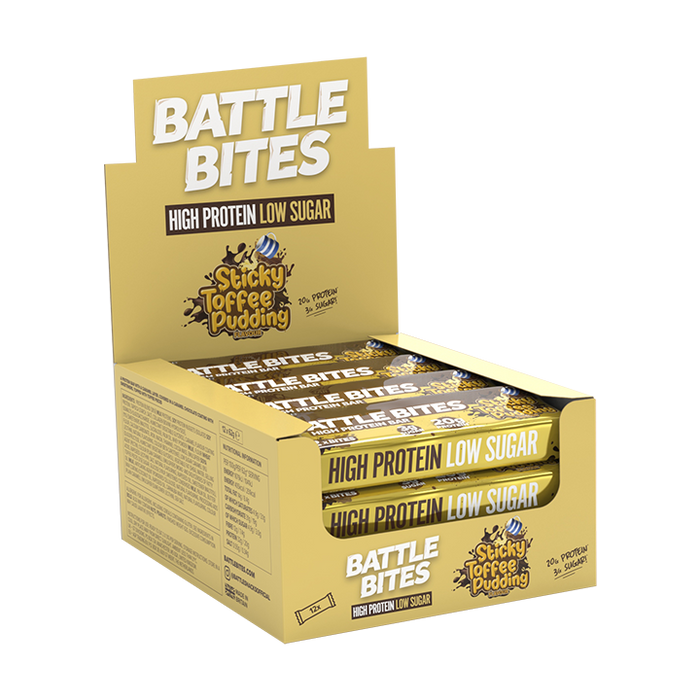 Battle Bites Protein Bars – High Protein, Low Sugar Snack – All Flavours Available 12x62g