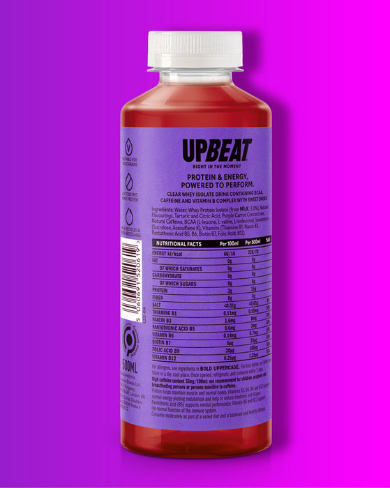 Upbeat Protein Energy 12x500ml - Whey Proteins at MySupplementShop by Upbeat