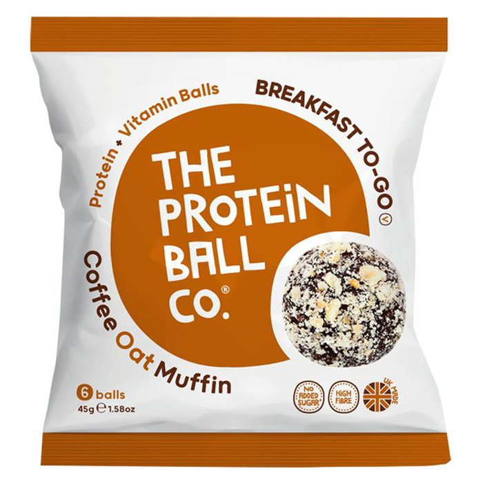 The Protein Ball Co Coffee Oat Muffin Protein + Vitamin Balls (Breakfast To-Go) 10x45g - Sports Nutrition at MySupplementShop by The Protein Ball Co