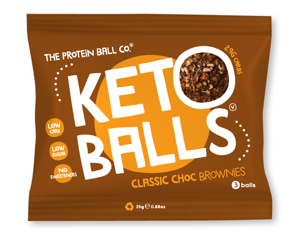 The Protein Ball Co Keto Ball Snack 20x25g - Classic Choc Brownies - High Protein at MySupplementShop by THE PROTEIN BALL CO