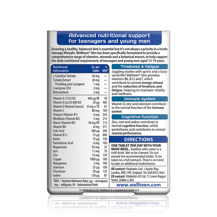 Vitabiotics Wellteen Him 30 Tablets