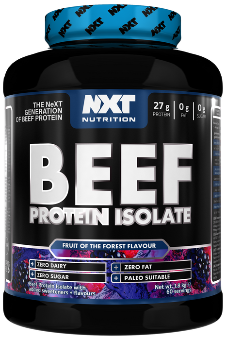 NXT Nutrition Beef Protein Isolate 1.8kg - Fruit of the Forest - Protein Powder at MySupplementShop by Nxt Nutrition