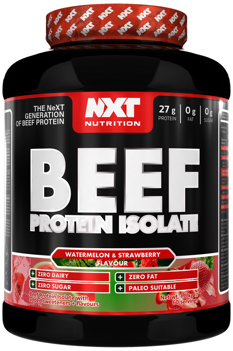 NXT Nutrition Beef Protein Isolate 1.8kg - Watermelon & Strawberry - Protein Powder at MySupplementShop by Nxt Nutrition