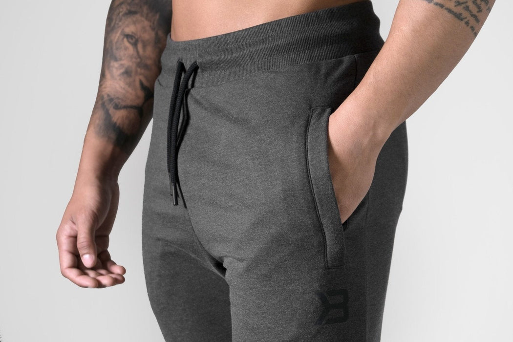 Better Bodies Tapered Joggers V2W Dark Grey Melange - Tapered Joggers at MySupplementShop by Better Bodies