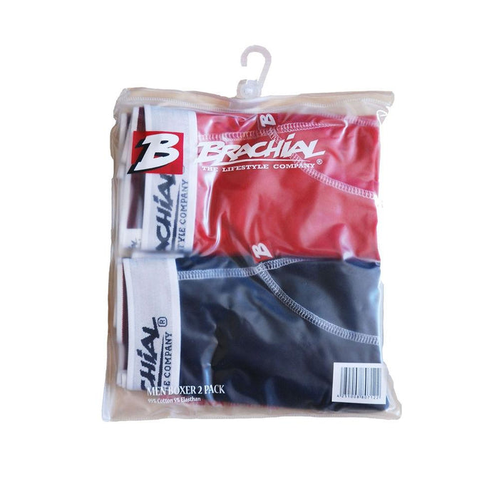 Brachial 2 Pack Boxer Shorts - Red & Black - Boxer Shorts at MySupplementShop by Brachial The Lifestyle Company