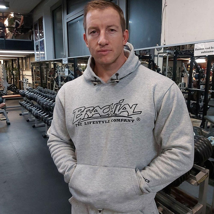 Brachial Hoody Gain - Greymelange - Hoody at MySupplementShop by Brachial The Lifestyle Company