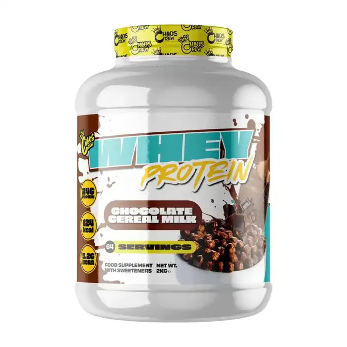 Chaos Crew Whey Protein 2kg 64 Servings - Chocolate Cereal Milk - Whey Protein at MySupplementShop by Chaos Crew