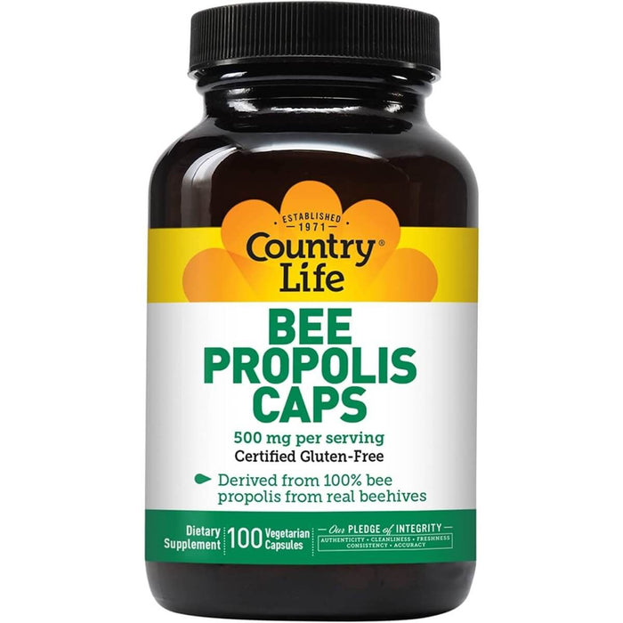 Country Life Bee Propolis 500mg 100 Vegetarian Capsules - Other at MySupplementShop by Country Life