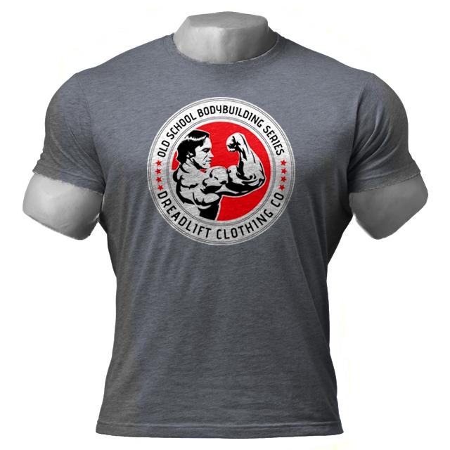 Dreadlift Oldschool Bodybuilding Tee - Graphite - Small - T-Shirt at MySupplementShop by Dreadlift