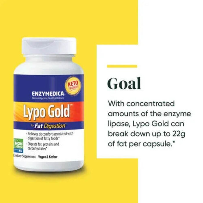 Enzymedica Lypo Gold 120 Capsules - Nutritional Supplement at MySupplementShop by Enzymedica