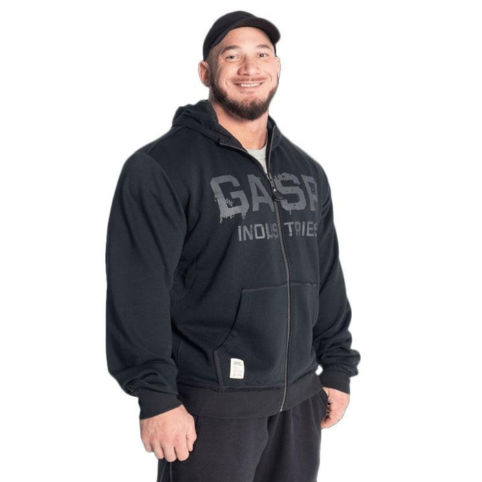 GASP Layered Hood Washed Black - Medium - Hoodie at MySupplementShop by Gasp