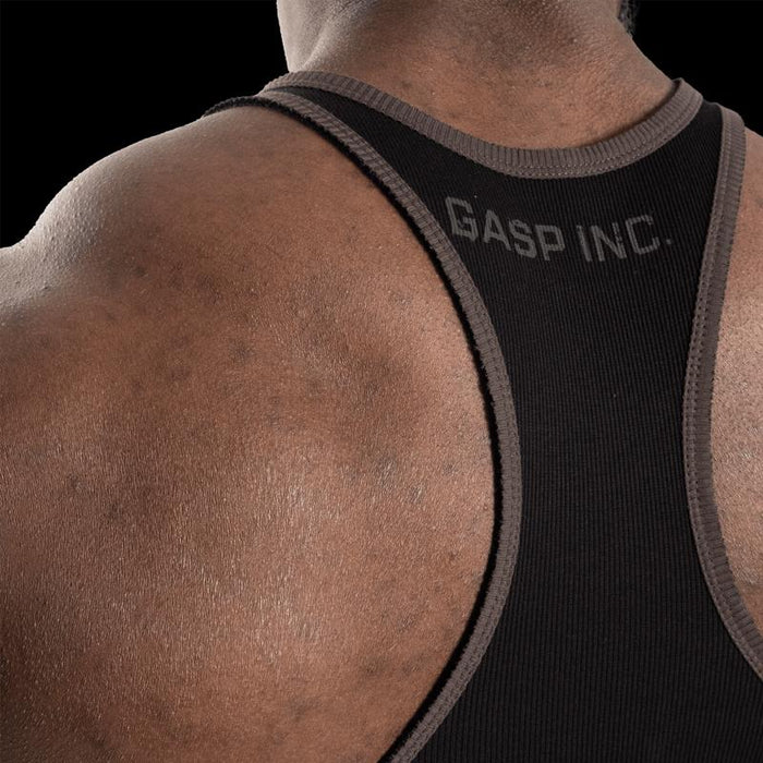 GASP Ribbed T-Back - Black - Tank Top at MySupplementShop by Gasp