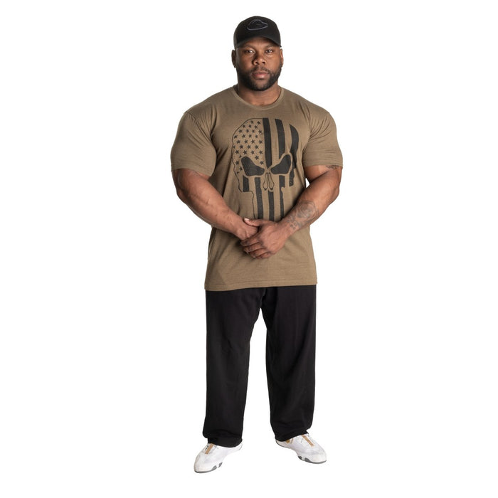 GASP Skull Standard Tee - Army Green Melange - Standard Tee at MySupplementShop by Gasp