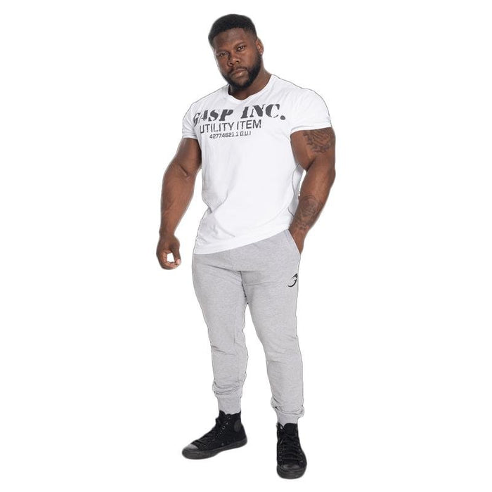 GASP Tapered Joggers Light Grey Melange - Tapered Joggers at MySupplementShop by Gasp