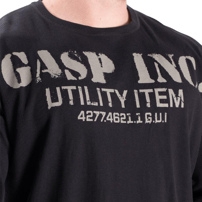 GASP Thermal Gym Sweater - Asphalt - Thermal Gym Sweater at MySupplementShop by Gasp