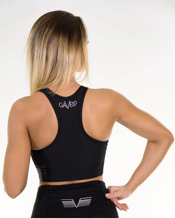 Gavelo Plain Black Sports Bra - Sports Bra at MySupplementShop by Gavelo