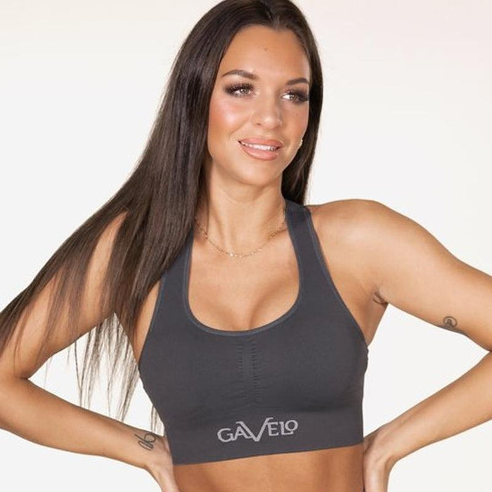 Gavelo Seamless Booster Sports Bra - Gun Metal - Sports Bra at MySupplementShop by Gavelo