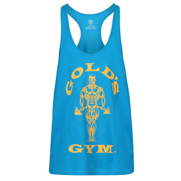 Golds Gym Muscle Joe Premium Stringer - Turquoise/Yellow - Stringer at MySupplementShop by Gold's Gym