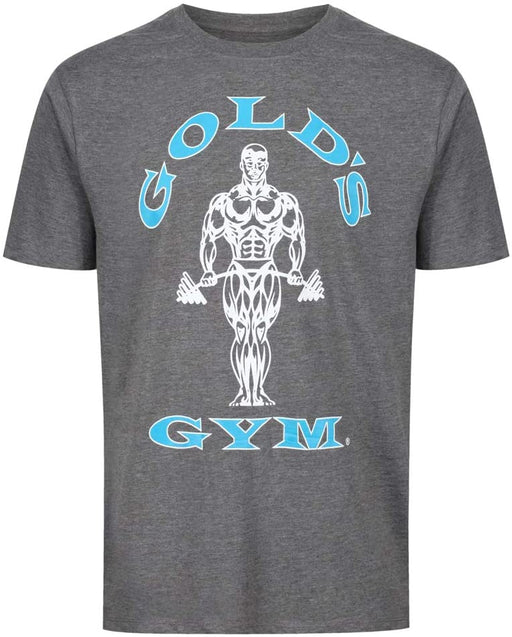 Golds Gym Muscle Joe T-Shirt - Grey/Turquoise - Small - T-shirt at MySupplementShop by Gold's Gym