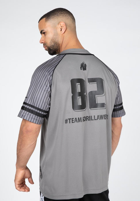 Gorilla Wear 82 Baseball Jersey Grey - Small - Jersey at MySupplementShop by Gorilla Wear