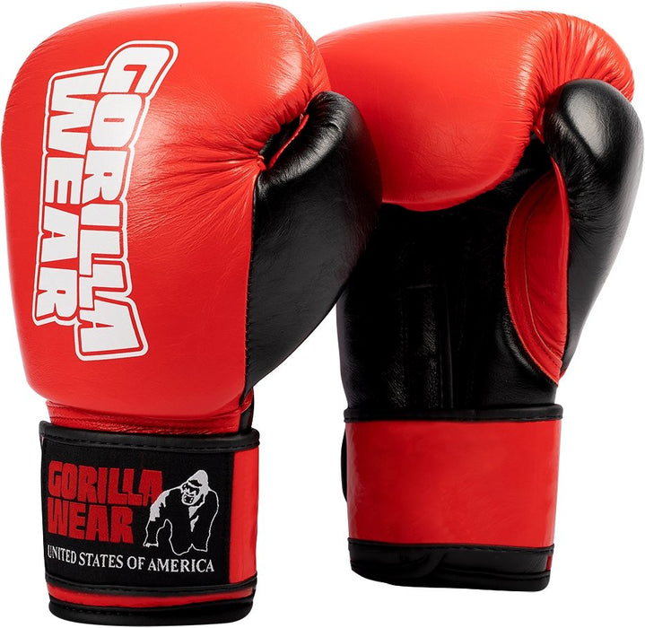 Gorilla Wear Ashton Boxing Gloves - Red/Black - Boxing Gloves at MySupplementShop by Gorilla Wear