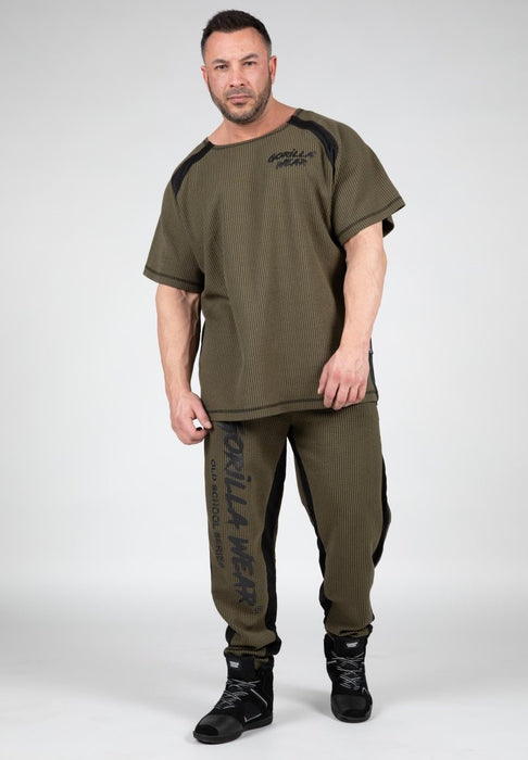 Gorilla Wear Augustine Old School Work Out Top - Army Green - Work Out Top at MySupplementShop by Gorilla Wear