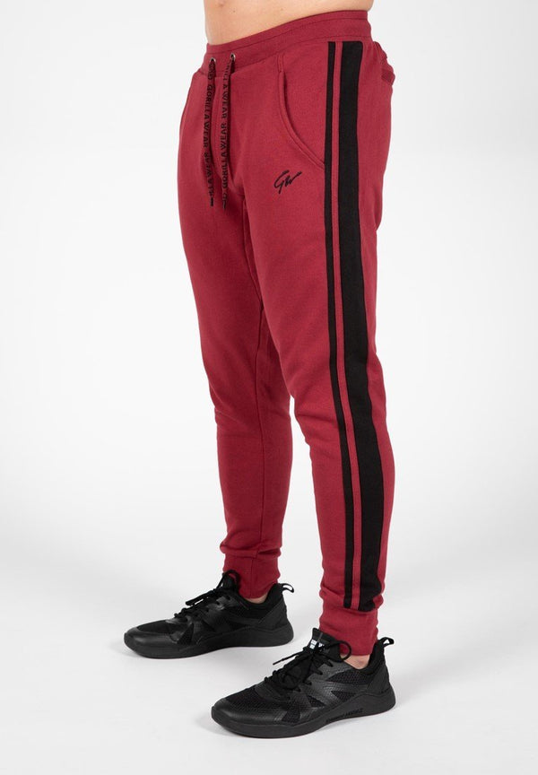 Gorilla Wear Banks Pants - Burgundy Red/Black - Pants at MySupplementShop by Gorilla Wear