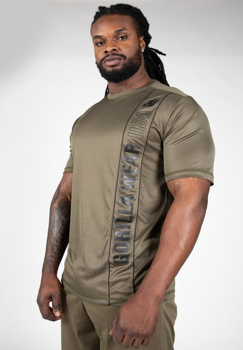 Gorilla Wear Branson T-Shirt Army Green/Black - Small - T-Shirt at MySupplementShop by Gorilla Wear