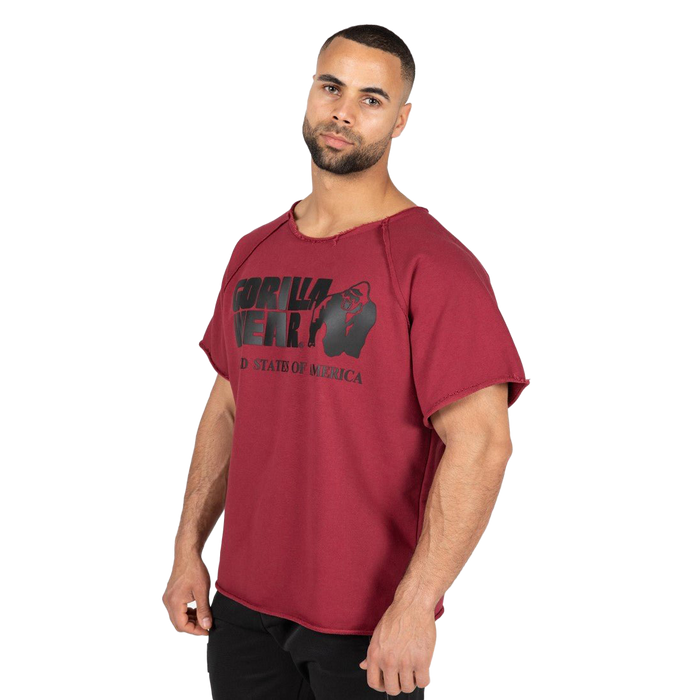 Gorilla Wear Classic Workout Top Burgundy Red