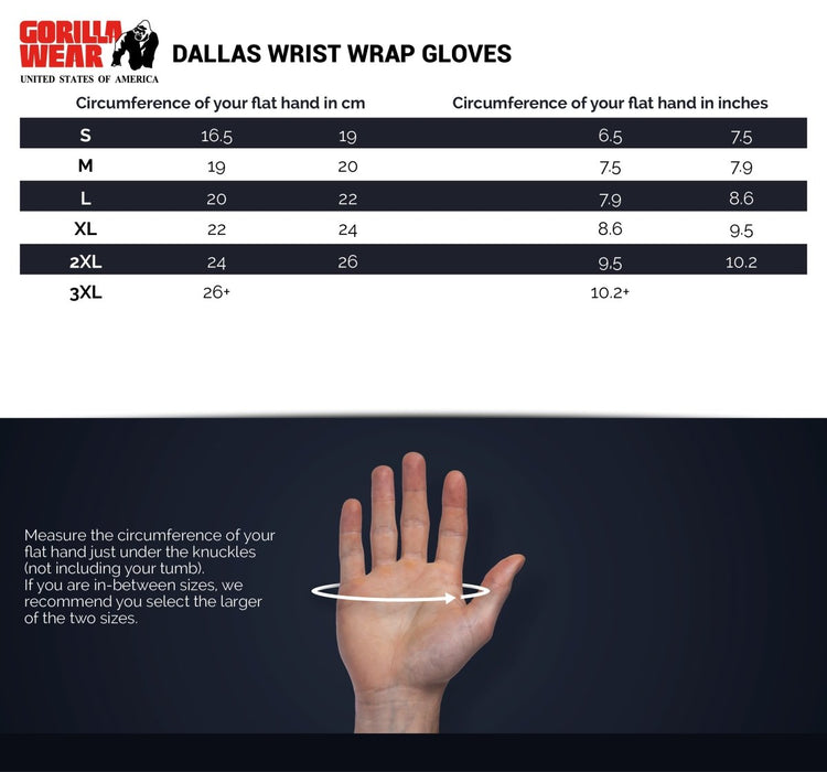 Gorilla Wear Dallas Wrist Wrap Gloves - Black - Gloves at MySupplementShop by Gorilla Wear