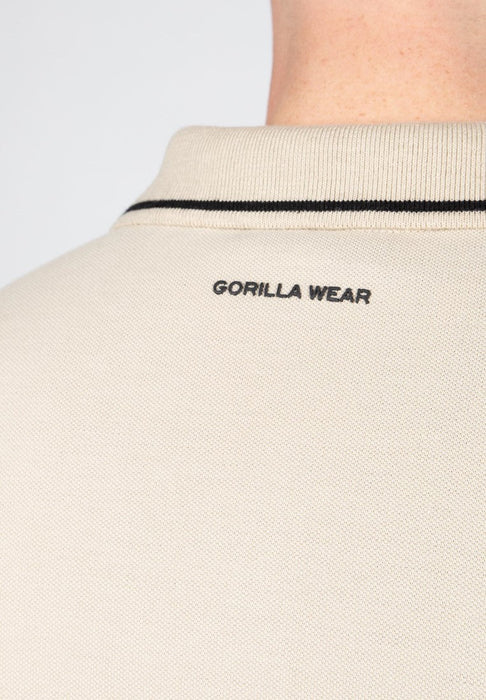 Gorilla Wear Delano Polo Beige/Black - Polo at MySupplementShop by Gorilla Wear