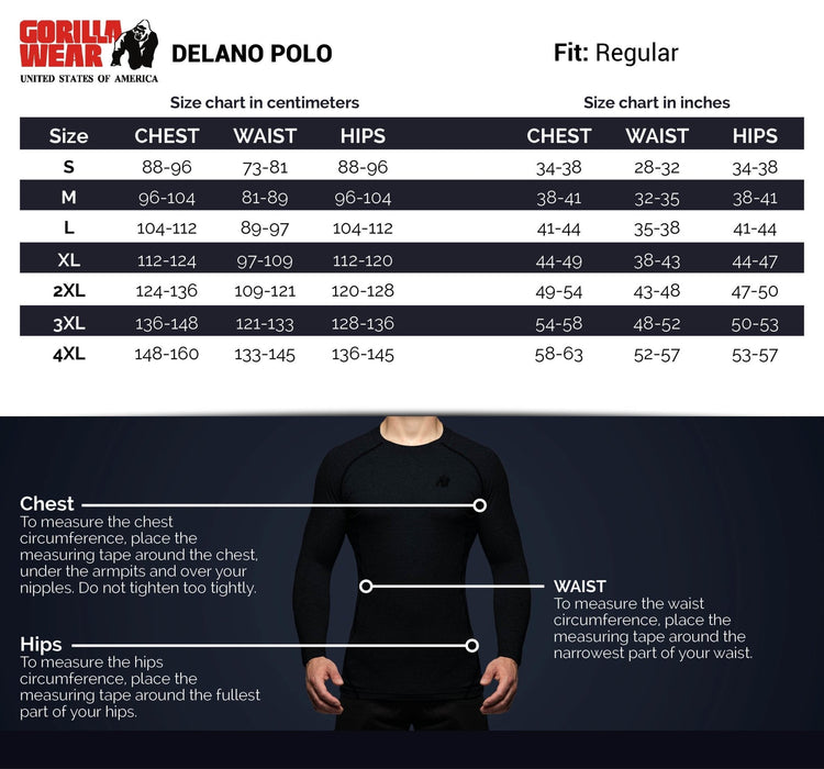 Gorilla Wear Delano Polo White/Black - Large - Polo at MySupplementShop by Gorilla Wear