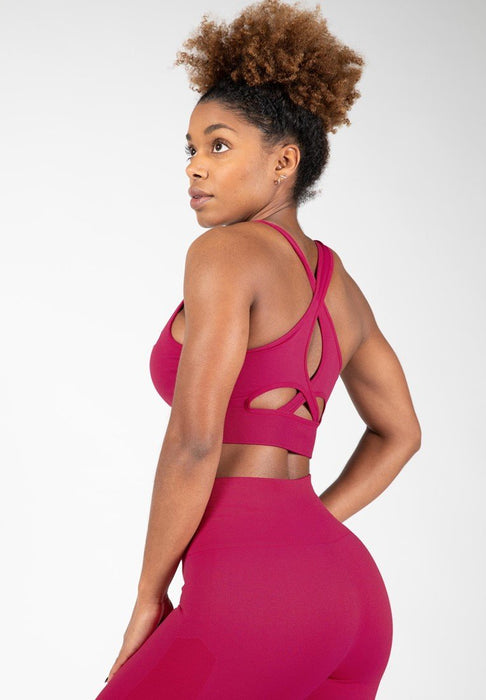 Gorilla Wear Hilton Seamless Sports Bra - Fuchsia - Sports Bra at MySupplementShop by Gorilla Wear